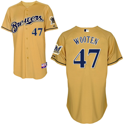 Milwaukee Brewers #47 Wooteh Authentic Personalized Alternate yellow Jersey