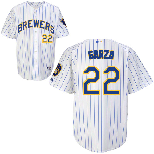 Milwaukee Brewers #22Matt Garza Authentic Personalized Alternate Home White Jersey