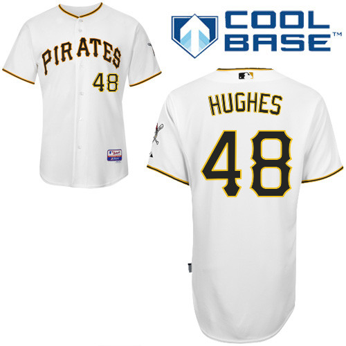 Pittsburgh Pirates #48Jared Hughes Authentic Andrew McCutchen Home White Jersey