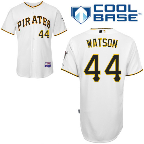 Pittsburgh Pirates #44Tony Watson Authentic Andrew McCutchen Home White Jersey