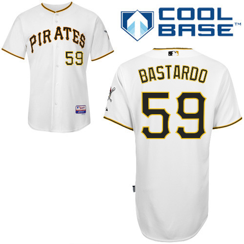 Pittsburgh Pirates #59 Bastardo Authentic Andrew McCutchen Home White Jersey