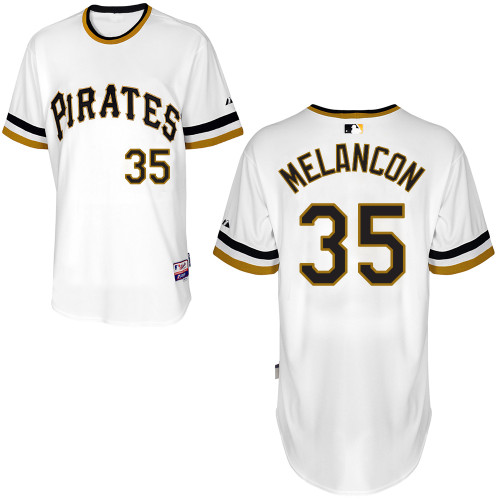Pittsburgh Pirates #35Mark Melancon Authentic Andrew McCutchen Alternate White Jersey