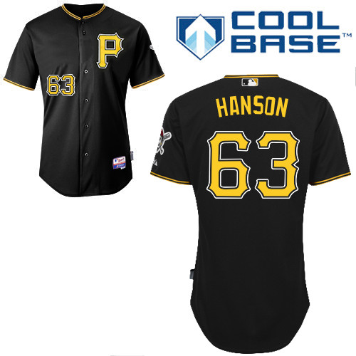 Pittsburgh Pirates #63Alen Hanson Authentic Andrew McCutchen Alternate black Jersey