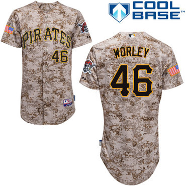 Pittsburgh Pirates 2015 #46Vance Worley Authentic Andrew McCutchen Alternate Camo Jersey