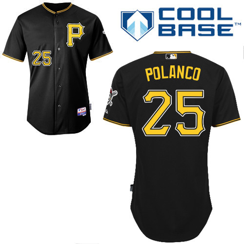 Pittsburgh Pirates #25Gregory Polanco Authentic Andrew McCutchen Alternate black Jersey