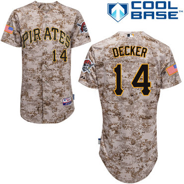 Pittsburgh Pirates 2015 #14Jaff Decker Authentic Andrew McCutchen Alternate Camo Jersey