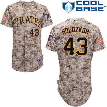 Pittsburgh Pirates 2015 #43John Holdzkom Authentic Andrew McCutchen Alternate Camo Jersey