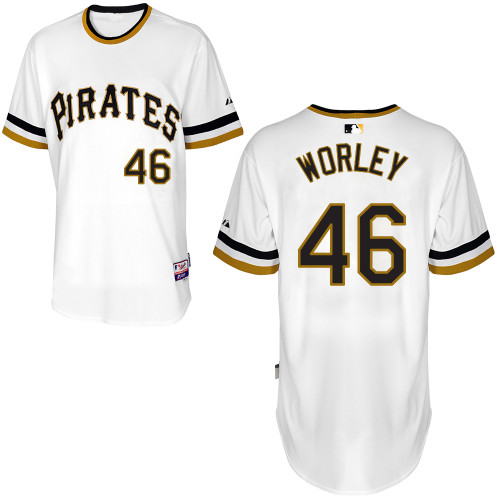 Pittsburgh Pirates #46Vance Worley Authentic Andrew McCutchen Alternate White Jersey