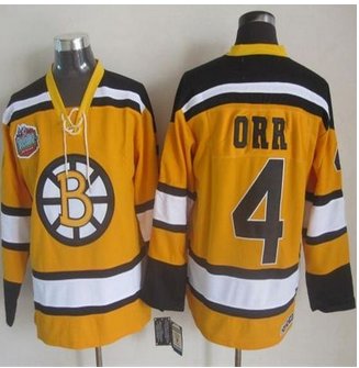 Boston Bruins #4 Bobby Orr Yellow Winter Classic CCM Throwback Stitched NHL Jersey Boston Bruins #4 Bobby Orr Yellow Winter Classic CCM Throwback Stitched NHL Jersey