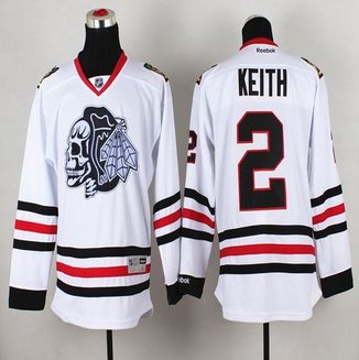 Chicago Blackhawks #2 Duncan Keith White(White Skull) Stitched NHL Jersey Chicago Blackhawks #2 Duncan Keith White(White Skull) Stitched NHL Jersey