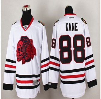 Chicago Blackhawks #88 Patrick Kane White(Red Skull) Stitched NHL Jersey Chicago Blackhawks #88 Patrick Kane White(Red Skull) Stitched NHL Jersey