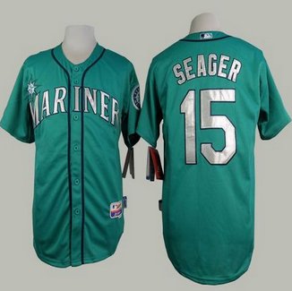 Seattle Mariners #15 Kyle Seager Green Alternate Cool Base Stitched Baseball Jersey