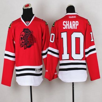 Youth Chicago Blackhawks #10 Patrick Sharp Red(Red Skull) Stitched NHL Jersey