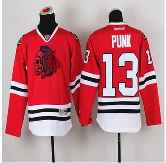 Youth Chicago Blackhawks #13 Punk Red(Red Skull) Stitched NHL Jersey
