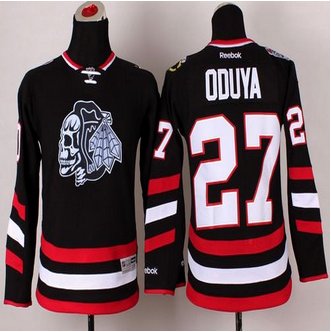 Youth Chicago Blackhawks #27 Johnny Oduya Black(White Skull) 2014 Stadium Series Stitched NHL Jersey