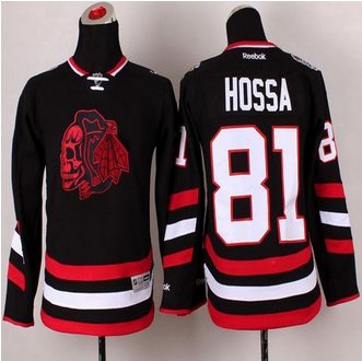 Youth Chicago Blackhawks #81 Marian Hossa Black(Red Skull) 2014 Stadium Series Stitched NHL jersey Youth Chicago Blackhawks #81 Marian Hossa Black(Red Skull) 2014 Stadium Series Stitched NHL jersey