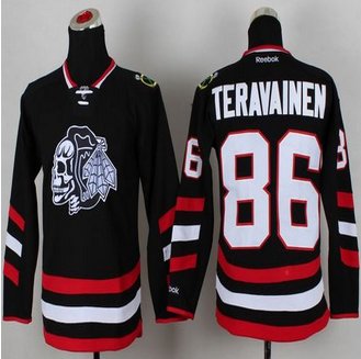 Youth Chicago Blackhawks #86 Teuvo Teravainen Black(White Skull) 2014 Stadium Series Stitched NHL Jersey Youth Chicago Blackhawks #86 Teuvo Teravainen Black(White Skull) 2014 Stadium Series Stitched NHL Jersey