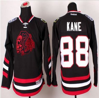 Youth Chicago Blackhawks #88 Patrick Kane Black(Red Skull) 2014 Stadium Series Stitched NHL Jersey
