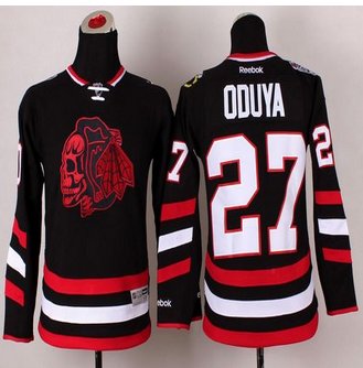 Youth Chicago Blackhawks #27 Johnny Oduya Black(Red Skull) 2014 Stadium Series Stitched NHL Jersey Youth Chicago Blackhawks #27 Johnny Oduya Black(Red Skull) 2014 Stadium Series Stitched NHL Jersey