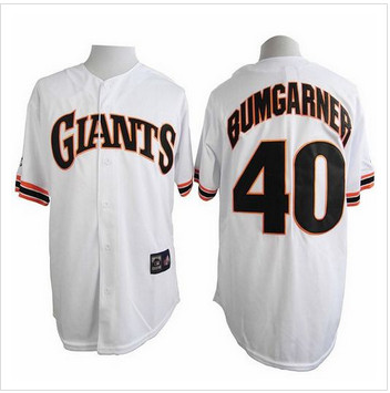 San Francisco Giants #40 Madison Bumgarner White 1989 Turn Back The Clock Stitched Baseball jersey
