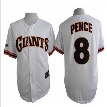 San Francisco Giants #8 Hunter Pence White 1989 Turn Back The Clock Stitched Baseball Jersey