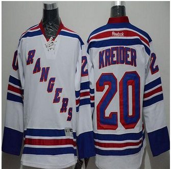 New York Rangers #20 Chris Kreider White Road Stitched NHL Jersey New York Rangers #20 Chris Kreider White Road Stitched NHL Jersey