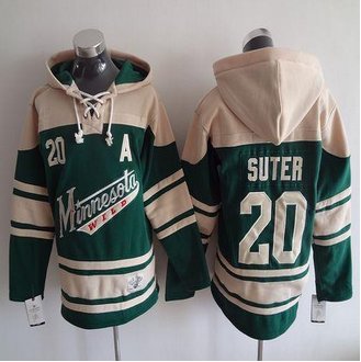 Minnesota Wild #20 Ryan Suter Green Sawyer Hooded Sweatshirt Stitched NHL Jersey