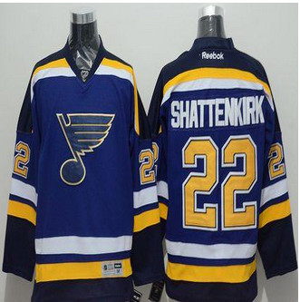 St Louis Blues #22 Kevin Shattenkirk Light Blue Home Stitched NHL Jersey