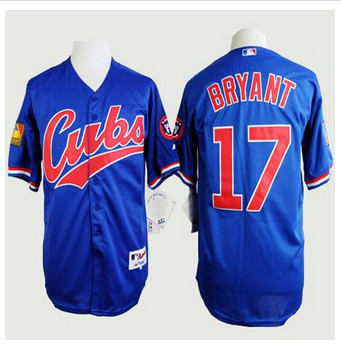 Chicago Cubs #17 Kris Bryant Blue 1994 Turn Back The Clock Stitched Baseball Jersey