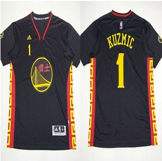 Golden State Warrlors #1 Ognjen Kuzmic Black Slate Chinese New Year Stitched NBA Jersey
