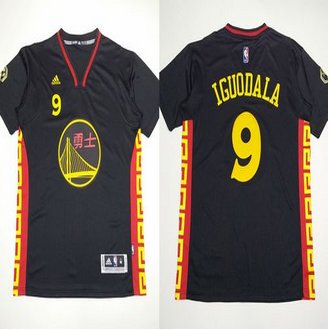 Golden State Warrlors #9 Andre Iguodala Black Slate Chinese New Year Stitched NBA Jersey