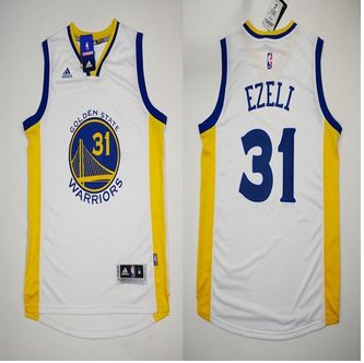 Revolution 30 Golden State Warrlors #31 Festus Ezeli White Stitched NBA Jersey