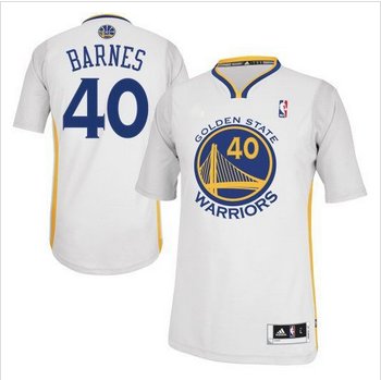 Revolution 30 Golden State Warrlors #40 Harrison Barnes White Alternate Stitched NBA Jersey