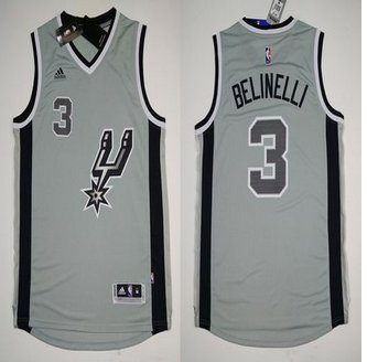 San Antonio Spurs #3 Marco Belinelli Grey Alternate Stitched NBA Jersey