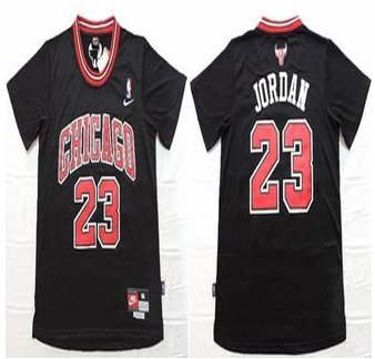 Chicago Bulls #23 Michael Jordan Black Short Sleeve Stitched NBA Jersey