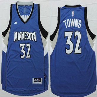 Minnesota Timberwolves #32 Karl-Anthony Towns Blue Stitched NBA Jersey