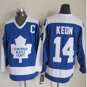 Toronto Maple Leafs #14 Dave Keon Blue White CCM Throwback Stitched NHL Jersey