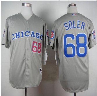 Chicago Cubs #68 Jorge Soler Grey 1990 Turn Back The Clock Stitched Baseball Jersey