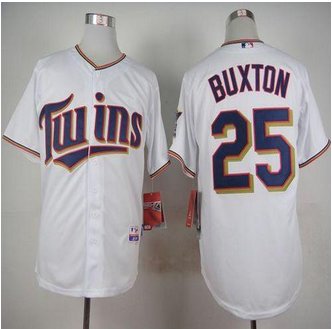 Minesota Twins #25 Byron Buxton White Cool Base Stitched Baseball Jersey