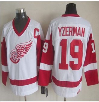 Detroit Red Wings #19 Steve Yzerman White CCM Throwback Stitched NHL jersey Detroit Red Wings #19 Steve Yzerman White CCM Throwback Stitched NHL jersey