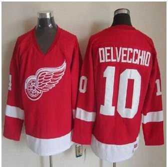 Detroit Red Wings #10 Alex Delvecchio Red CCM Throwback Stitched NHL Jersey Detroit Red Wings #10 Alex Delvecchio Red CCM Throwback Stitched NHL Jersey