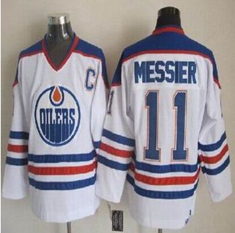 Edmonton Oilers #11 Mark Messier White CCM Throwback Stitched NHL Jersey Edmonton Oilers #11 Mark Messier White CCM Throwback Stitched NHL Jersey