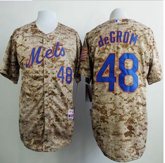 New York Mets #48 Jacob DeGrom Camo Alternate Cool Base Stitched Baseball Jersey
