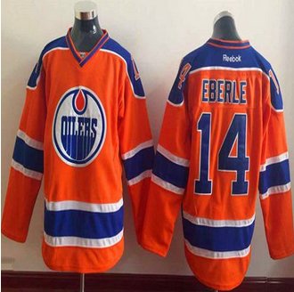 Edmonton Oilers #14 Jordan Eberle Orange Stitched NHL Jersey