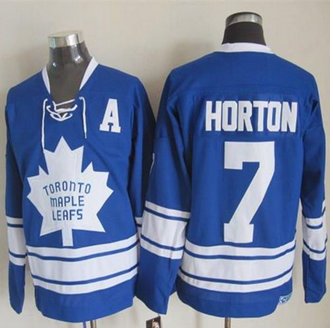 Toronto Maple Leafs #7 Tim Horton Blue CCM Throwback Third Stitched NHL Jersey Toronto Maple Leafs #7 Tim Horton Blue CCM Throwback Third Stitched NHL Jersey