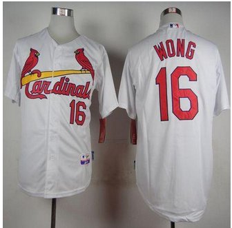 St. Louis Cardinals #16 Kolten Wong White Cool Base Stitched Baseball Jersey
