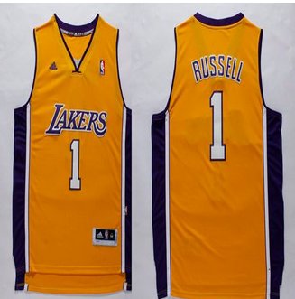 Los Angeles Lakers #1 D'Angelo Russell Yellow Stitched NBA Jersey