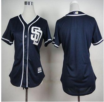 Women San Diego Padres Blank Navy Blue Alternate 1 Stitched Baseball Jersey Women San Diego Padres Blank Navy Blue Alternate 1 Stitched Baseball Jersey