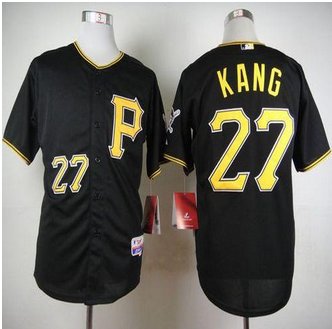 Pittsburgh Pirates #27 Jung-ho Kang Black Cool Base Stitched Baseball Jersey