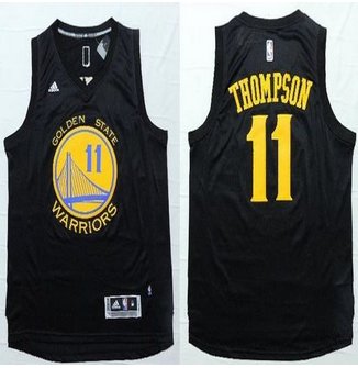 Golden State Warrlors #11 Klay Thompson Black Fashion Stitched NBA Jersey